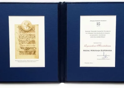 Medal Mikołaja Kopernika dla Prezesa Zarządu BBS-Banku – Ryszarda Mrozińskiego