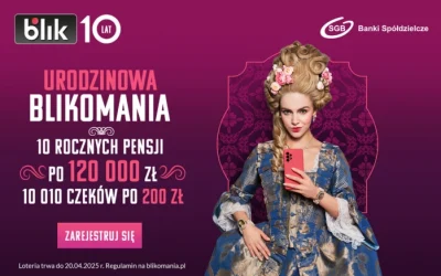 10 lat BLIKA! Wygraj 10 rocznych pensji!