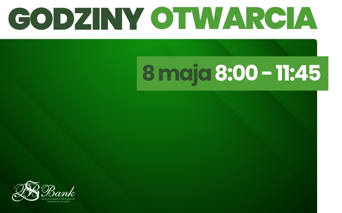 Zmiany godziny pracy 8.05!